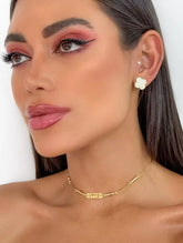 Colar Folheado a Ouro 18k com Plaquinha Love